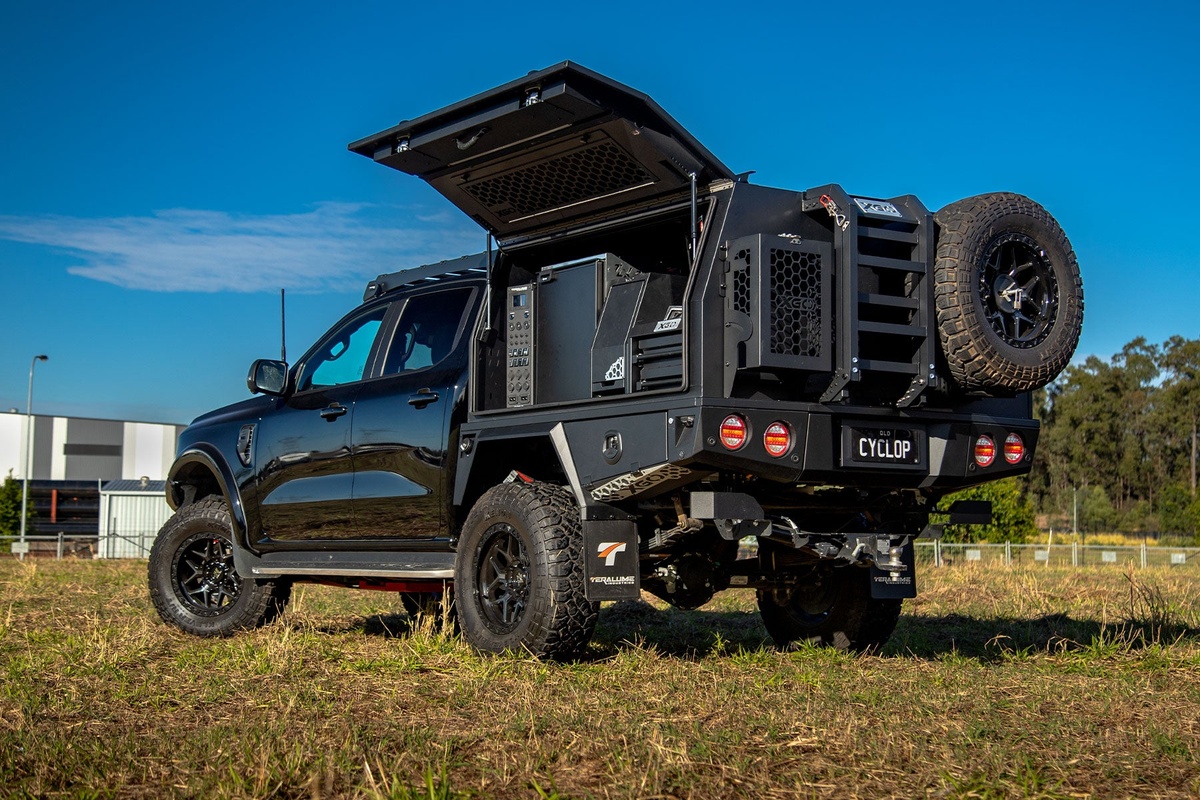 Ford Ranger fitted with a Teralume XGO Chassis Mount Body